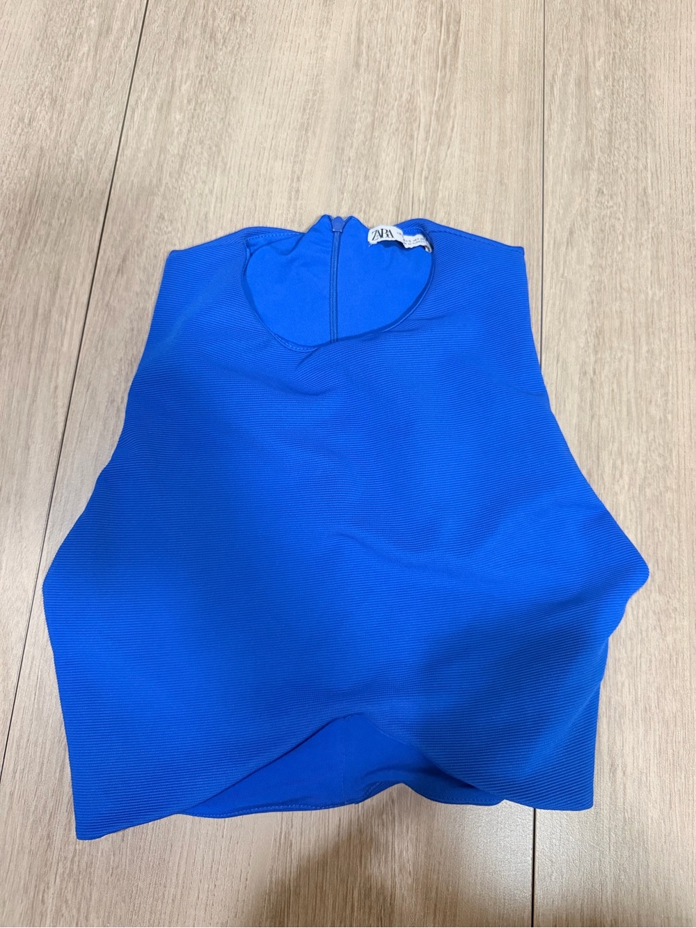 Zara Cobalt Blue Sleeveless Crop Tank